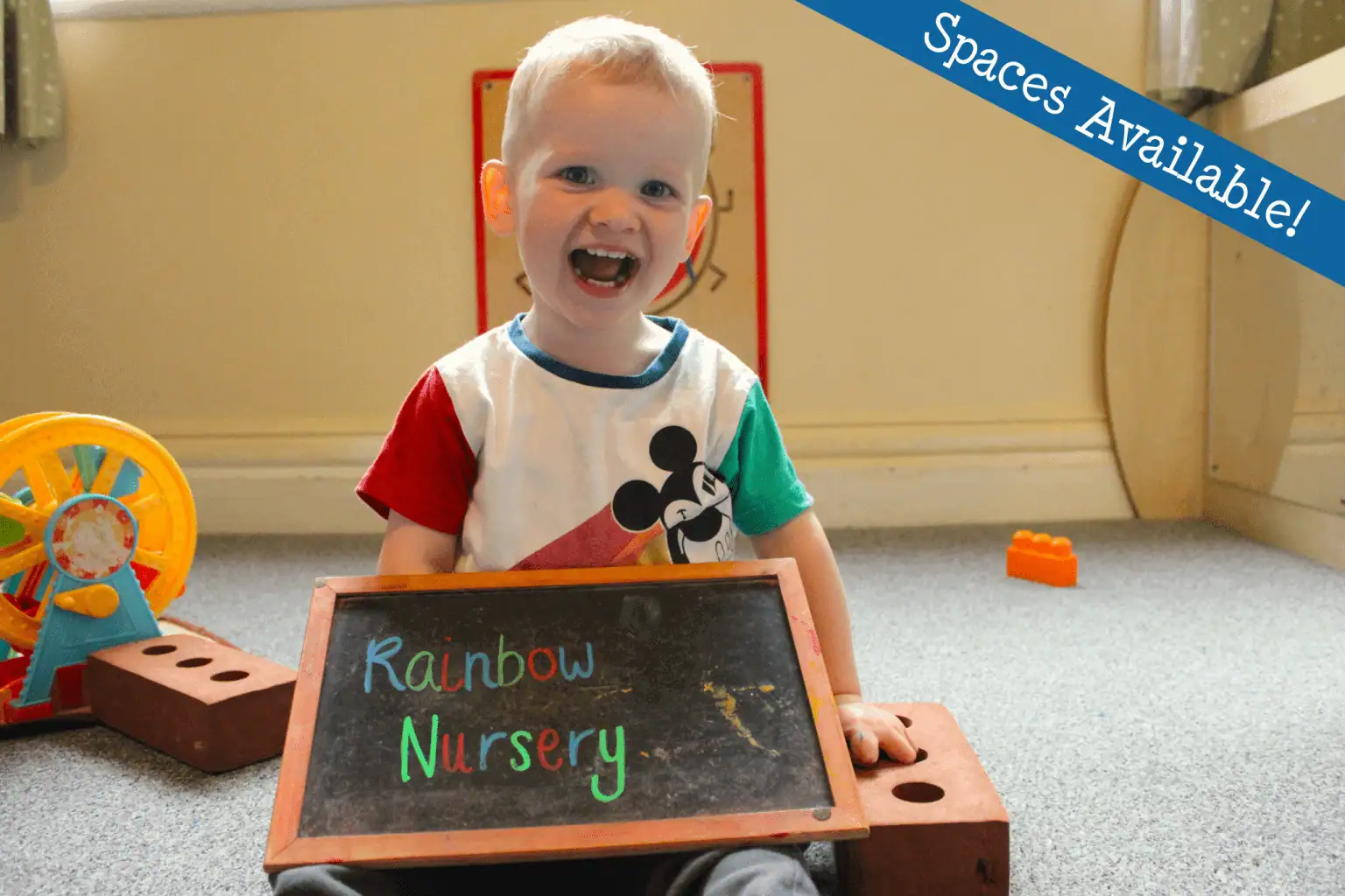 Spaces Available sign for Rainbow Nursery